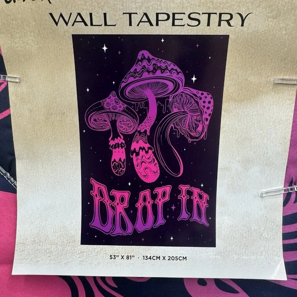 Spencer's Trippy Drop In Mushroom Tapestry 53